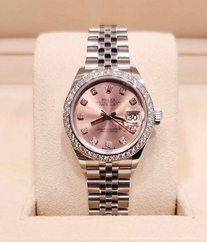 ROLEX DATEJUST JUBILEE PINK DIAMOND BEZEL