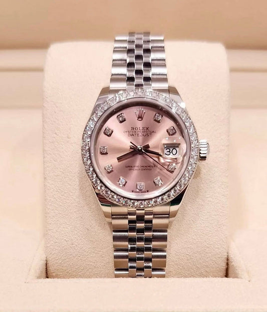 ROLEX DATEJUST JUBILEE PINK DIAMOND BEZEL
