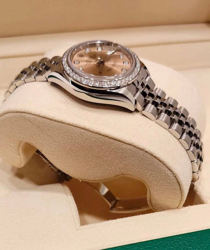 ROLEX DATEJUST JUBILEE PINK DIAMOND BEZEL