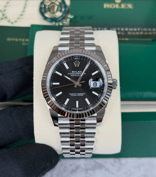 ROLEX DATEJUST JUBILEE BLACK DIAL DIAMOND